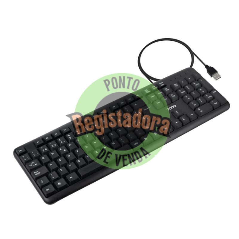 Tooq Teclado USB padrão 104 teclas Preto