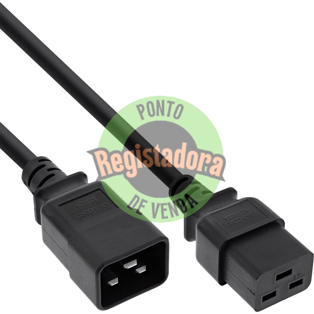 Cabo de Alimentação 220V C19/C20 2.00m Preto