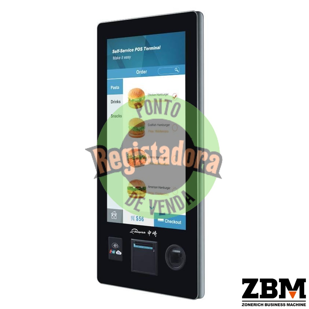 Quiosque Zonerich 32" Touch - ZQ-ZN300 2D Imp 80mm Android - CORRIGIR