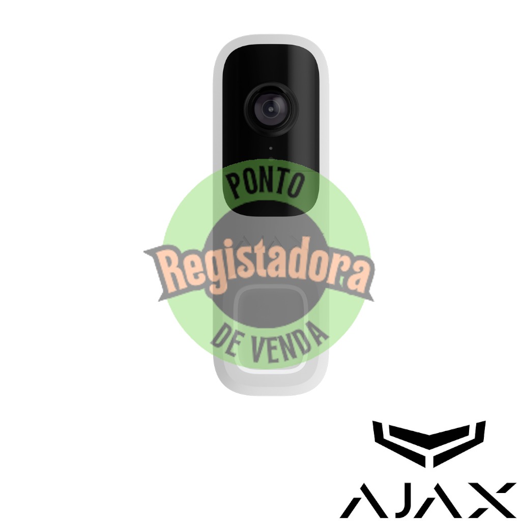 AJAX - Campainha 4 MP com IA integrada, detetor PIR - White